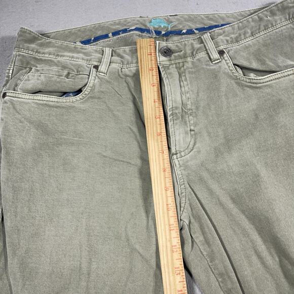 Tommy Bahama Pants Mens 36x32 Green Straight Leg Stretch Casual Chino Tencel - Picture 4 of 10